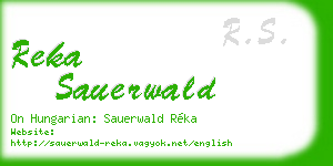 reka sauerwald business card